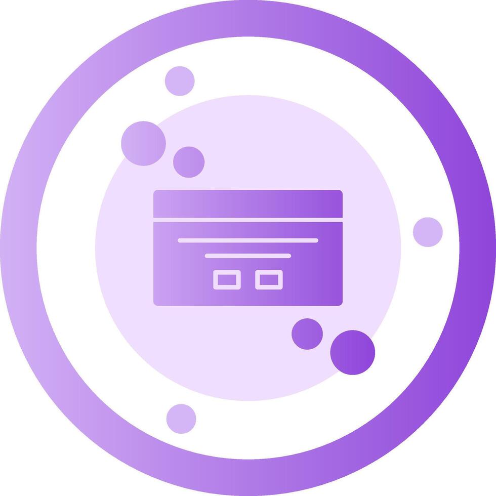 Dialog box customization Glyph Gradient Icon vector