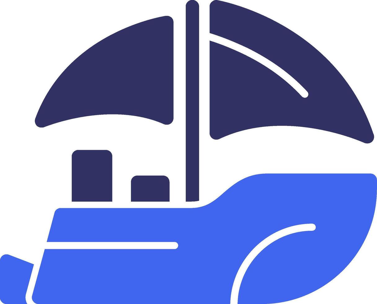 Boat Solid Two Color Icon vector