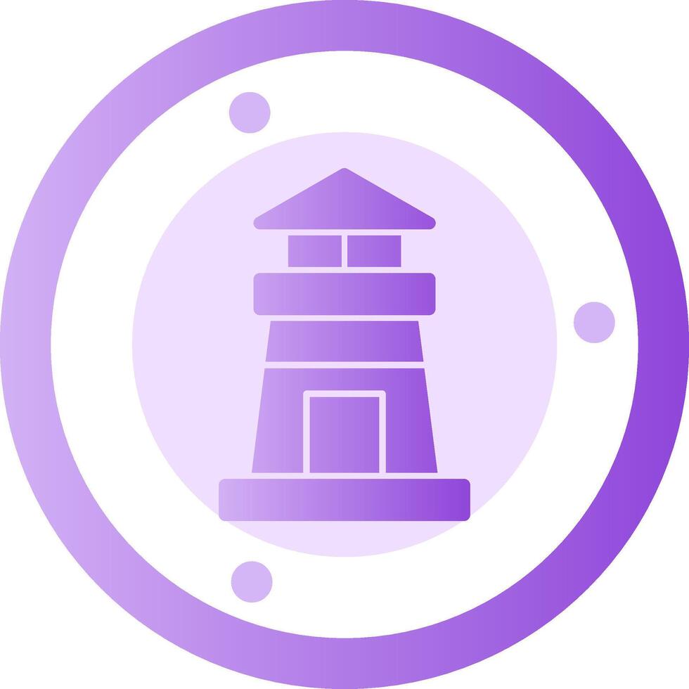 Lighthouse Glyph Gradient Icon vector