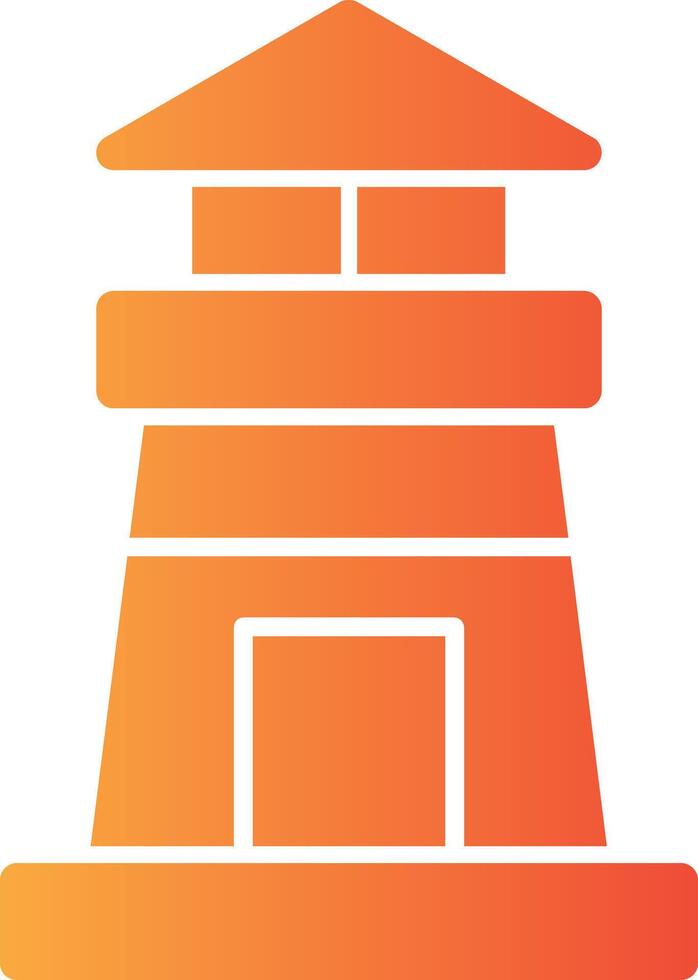 Lighthouse Solid Multi Gradient Icon vector