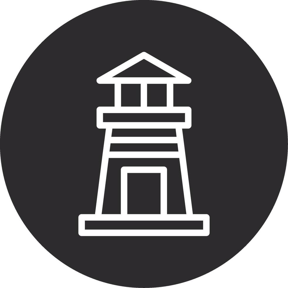 Lighthouse Inverted Icon vector