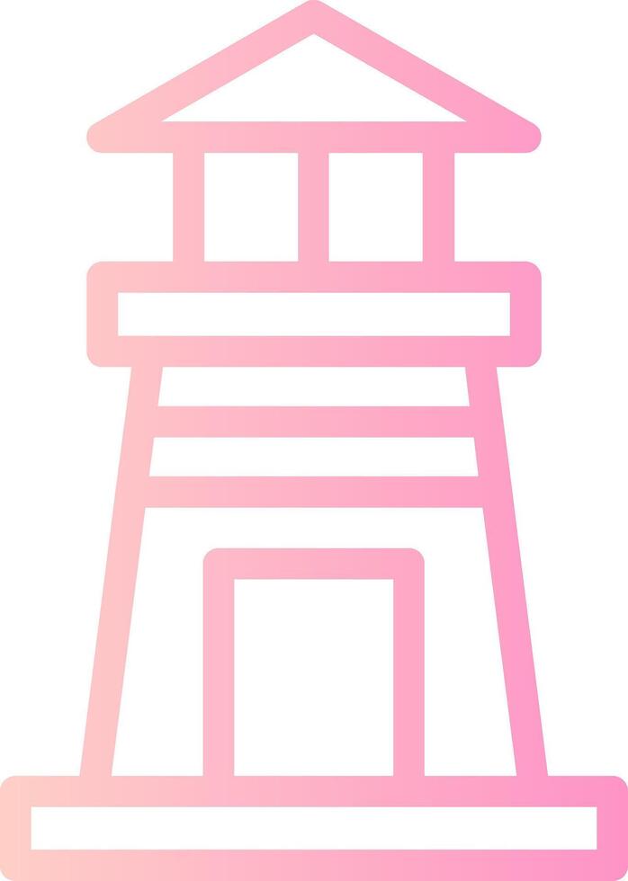 Lighthouse Linear Gradient Icon vector