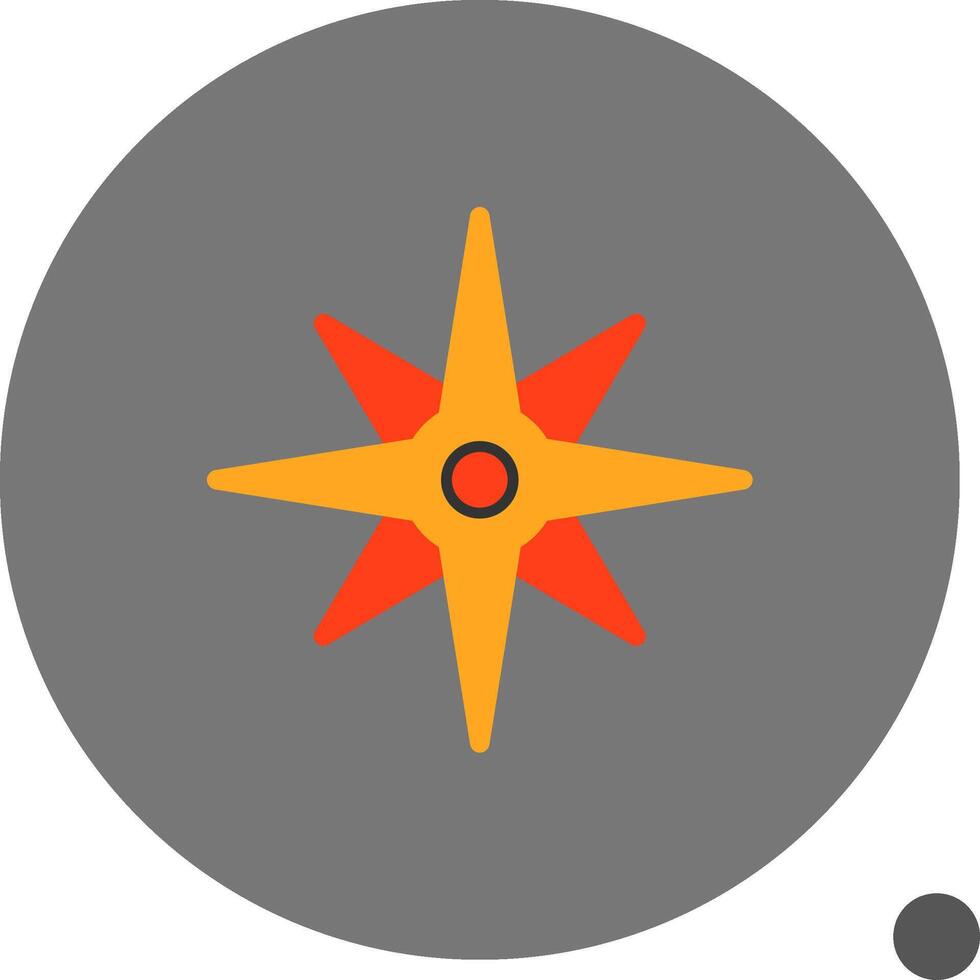 Compass rose Flat Shadow Icon vector