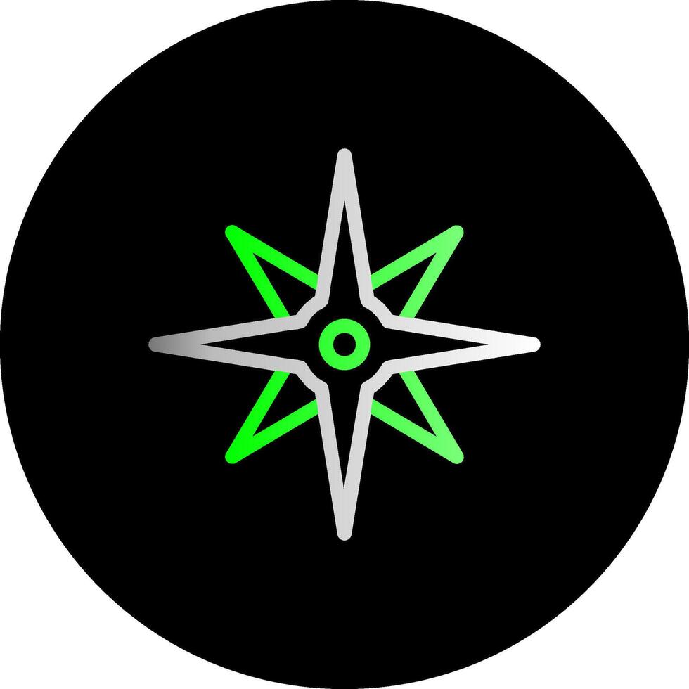 Compass rose Dual Gradient Circle Icon vector