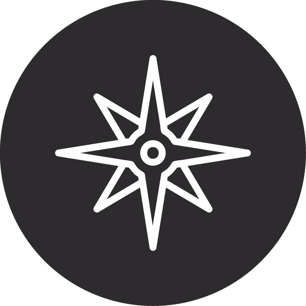 Compass rose Inverted Icon vector