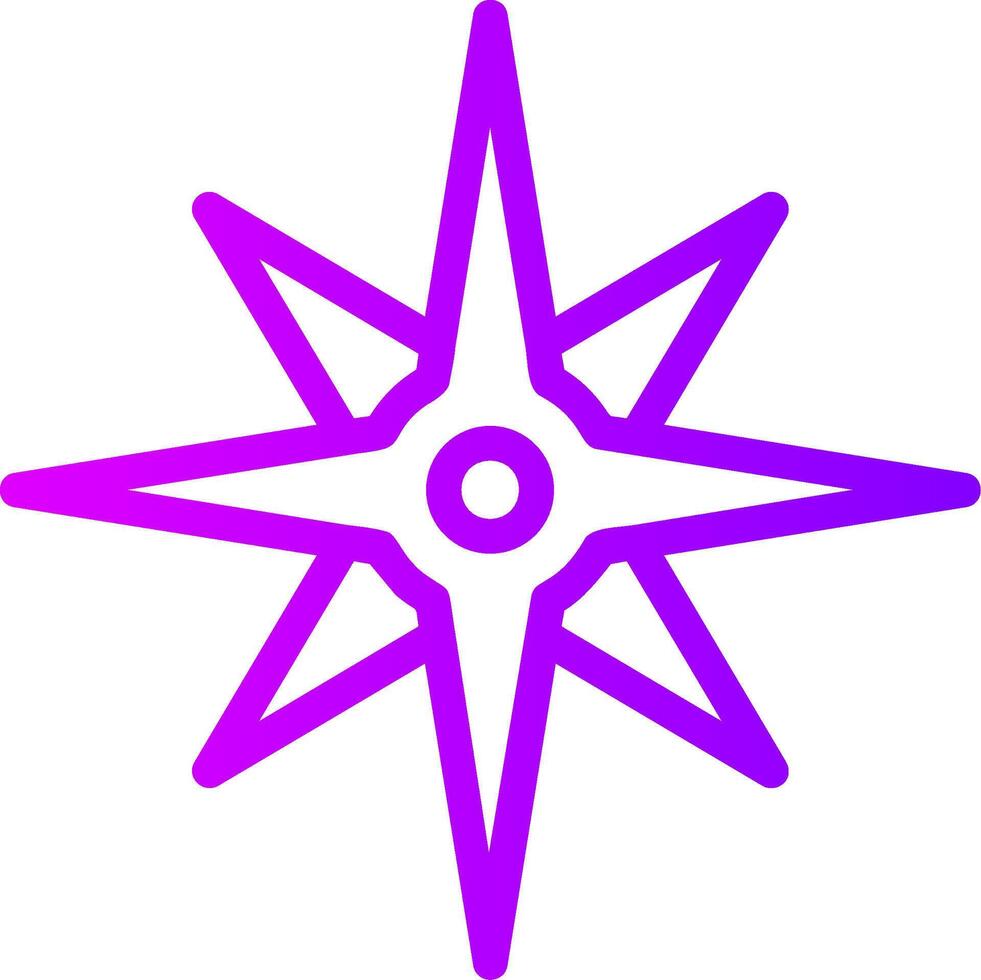 Compass rose Linear Gradient Icon vector