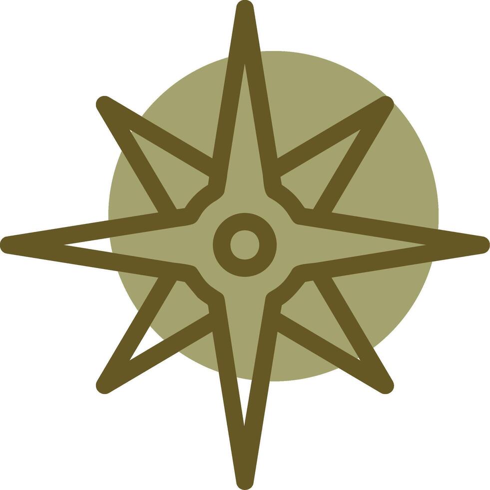 Compass rose Linear Circle Icon vector
