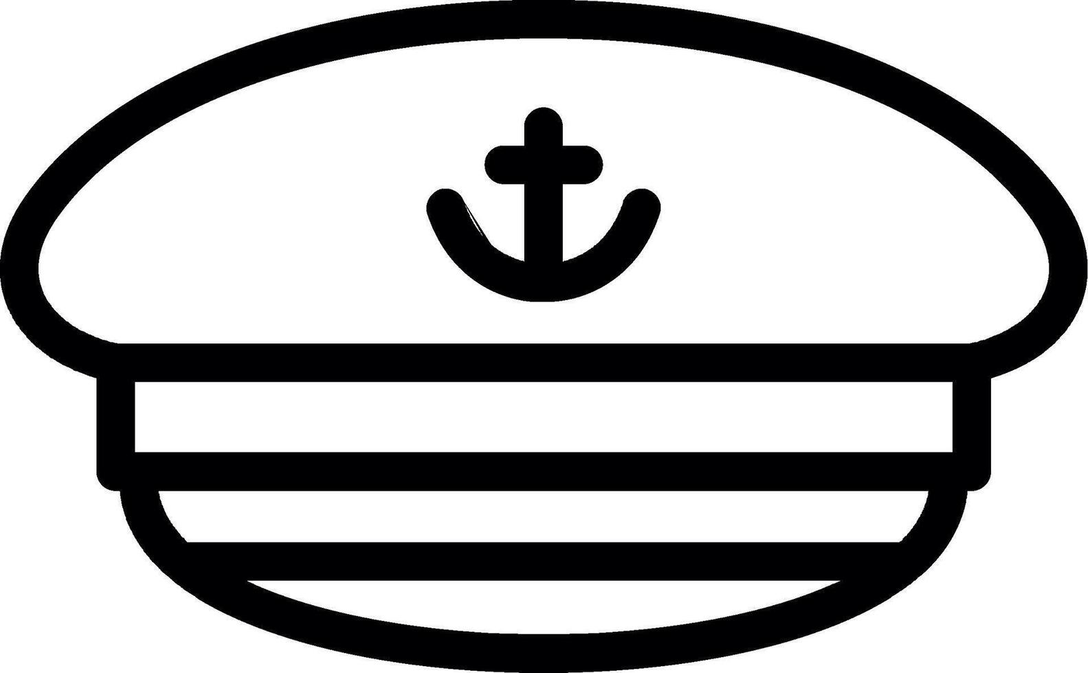 Captain's hat Line Icon vector