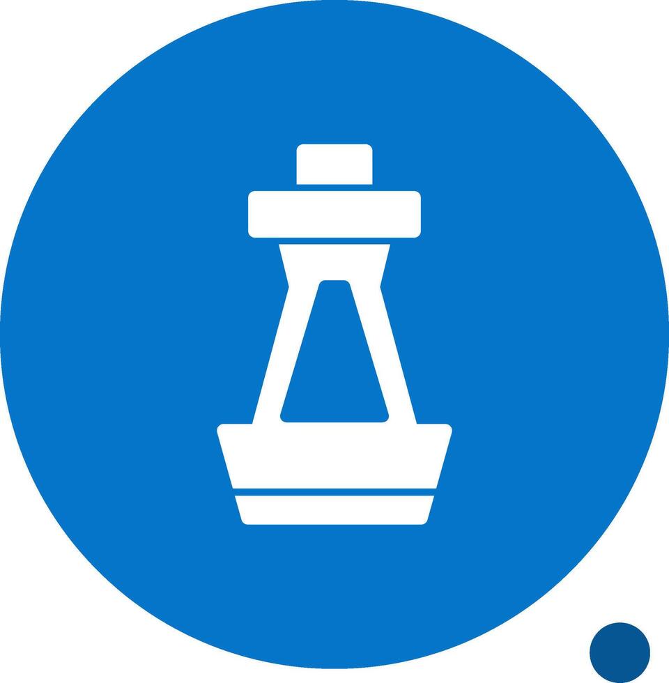 Buoy Glyph Shadow Icon vector