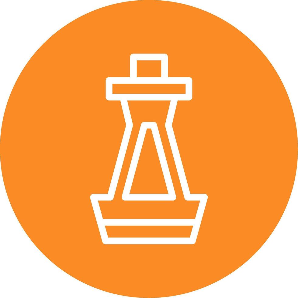 Buoy Outline Circle Icon vector