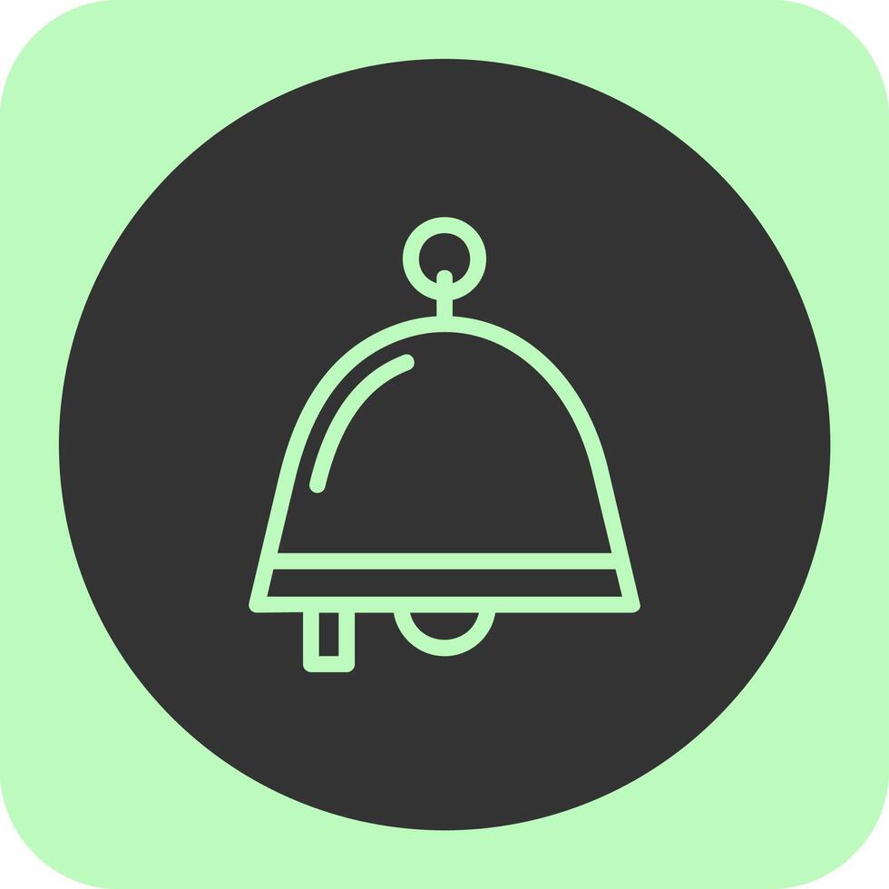 Ship-s bell Linear Round Icon vector