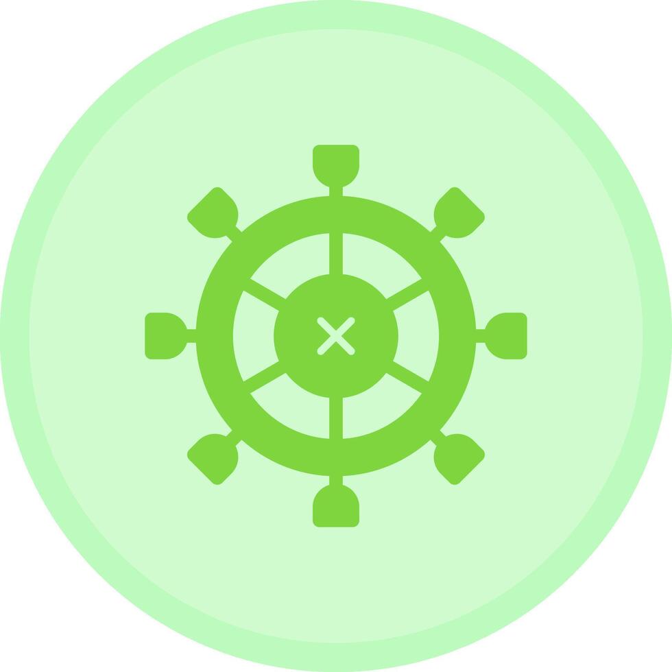 Helm Multicolor Circle Icon vector