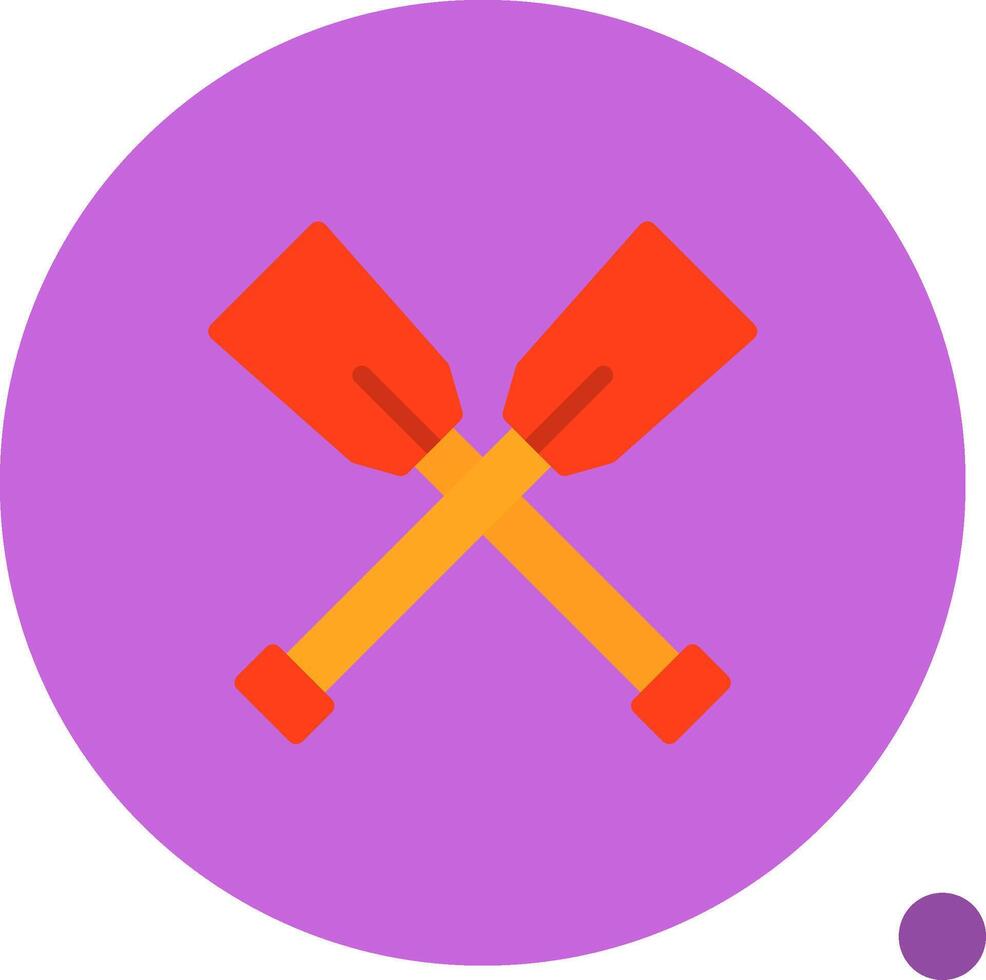 Oar Flat Shadow Icon vector