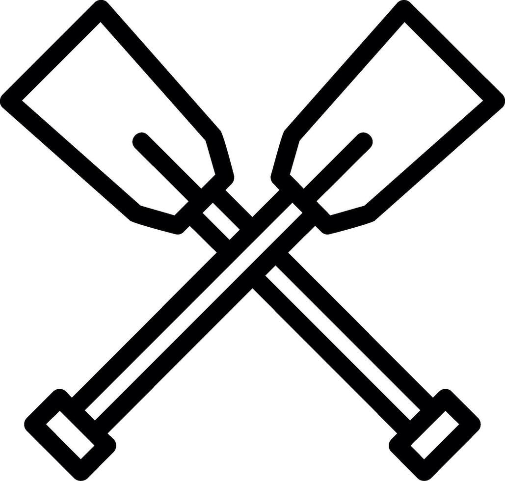 Oar Line Icon vector