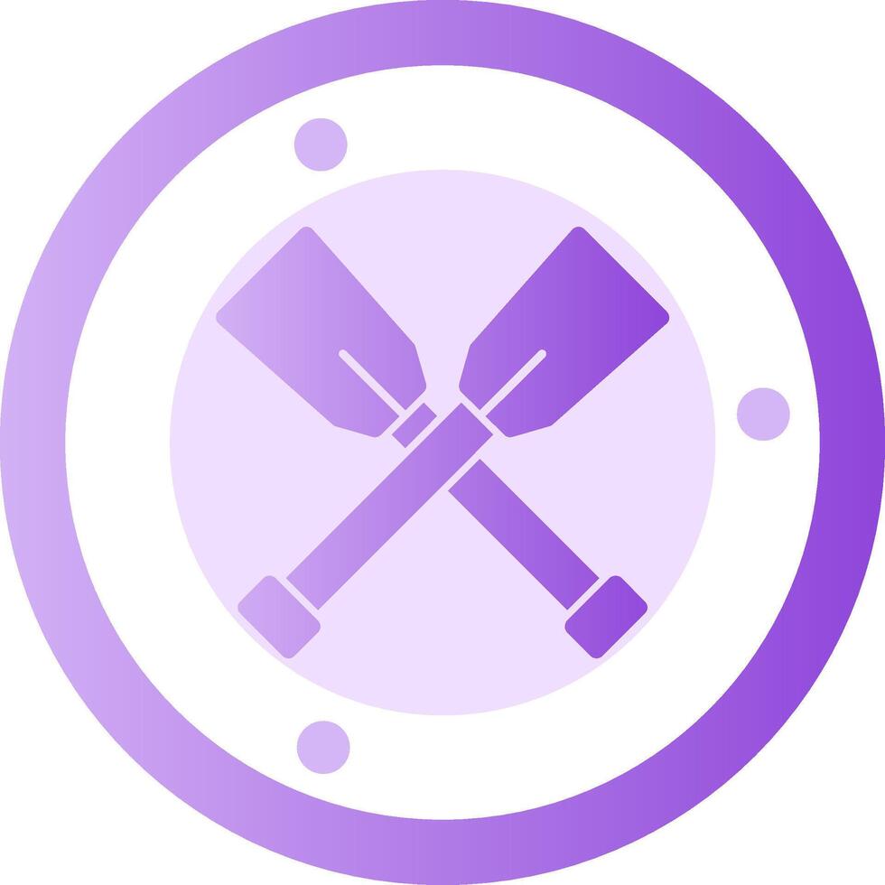 Oar Glyph Gradient Icon vector
