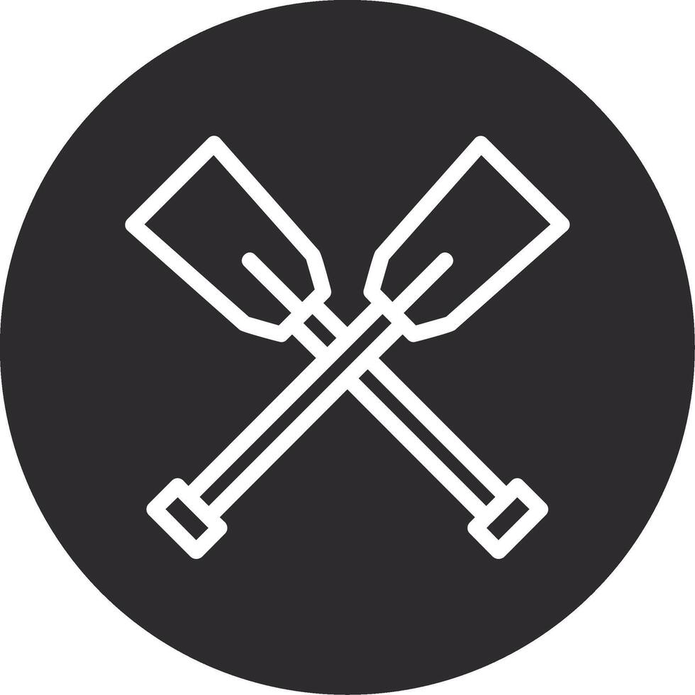 Oar Inverted Icon vector