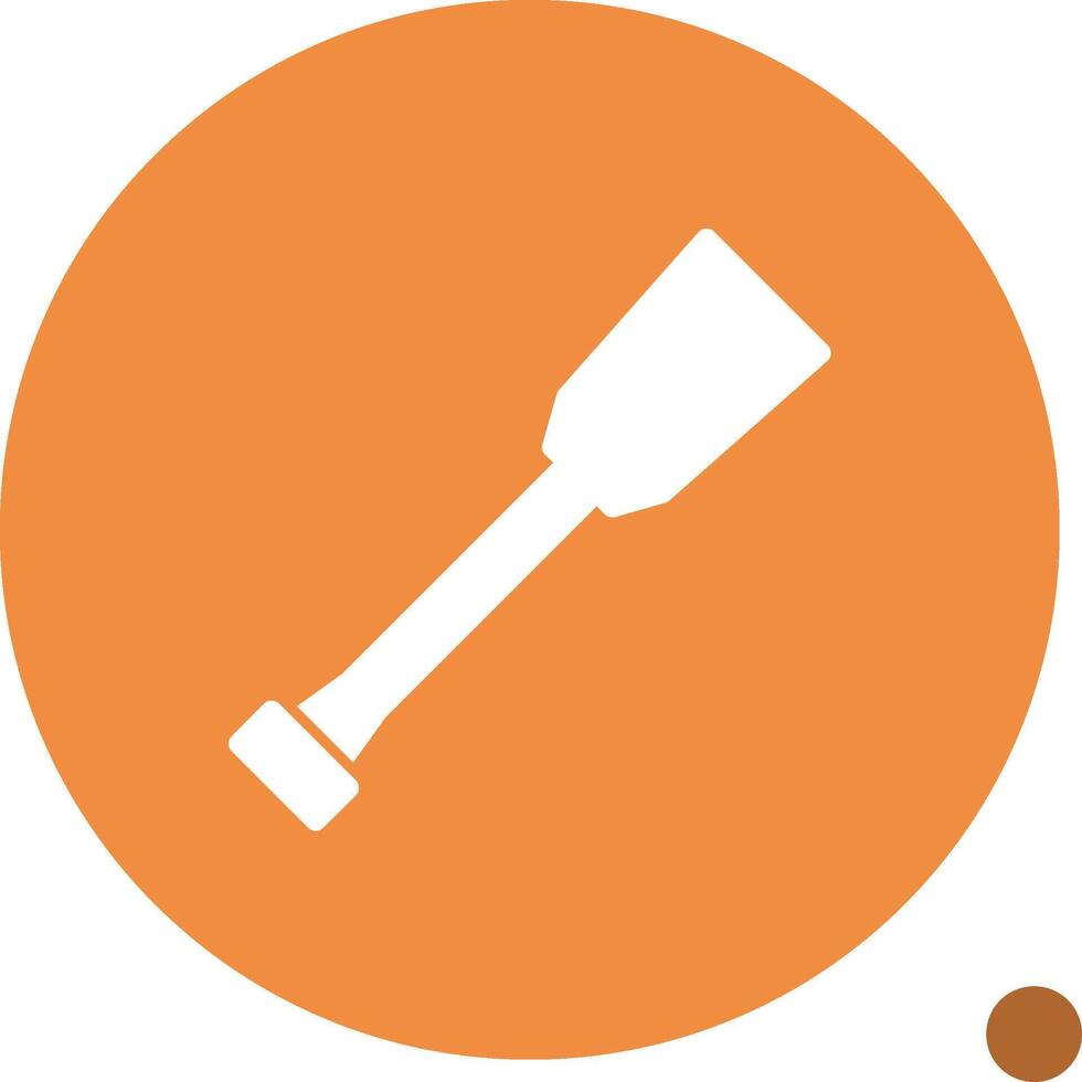 Paddle Glyph Shadow Icon vector