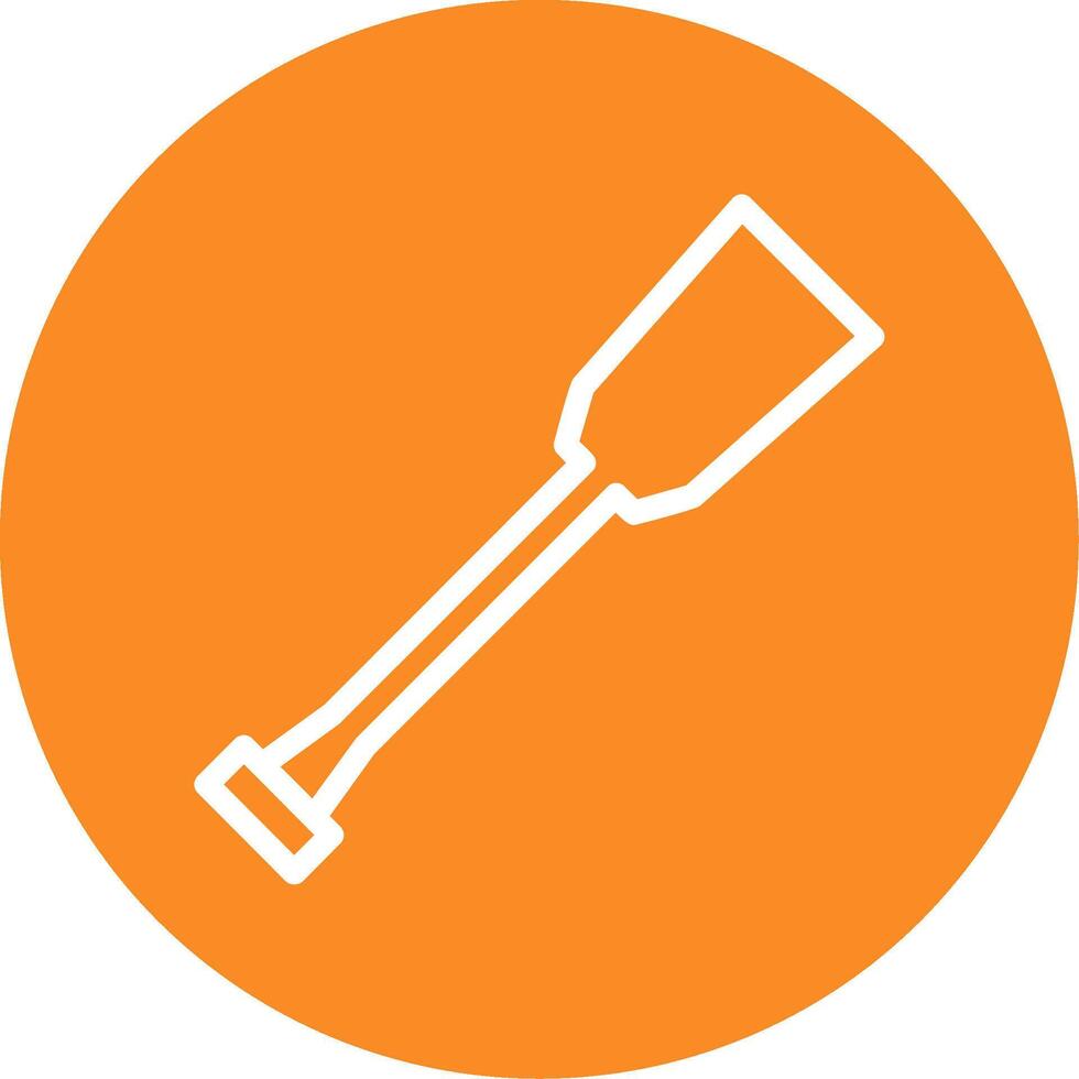 Paddle Outline Circle Icon vector