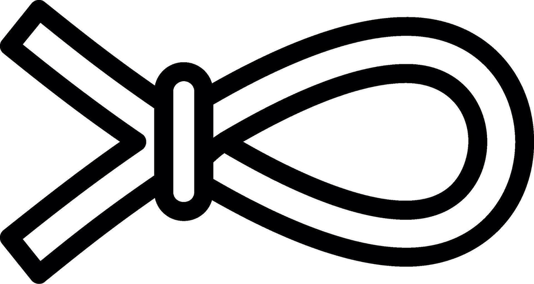 náutico cuerda línea icono vector