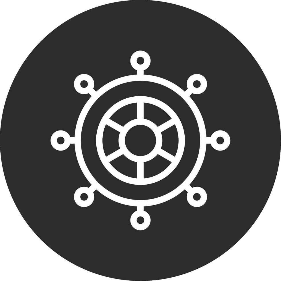 Rudder Inverted Icon vector
