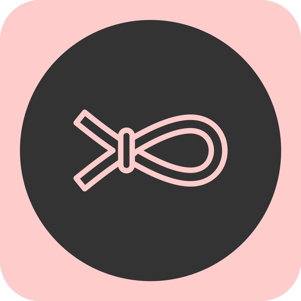 Nautical rope Linear Round Icon vector