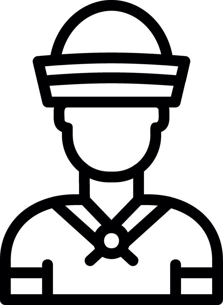Sailor Line Icon vector