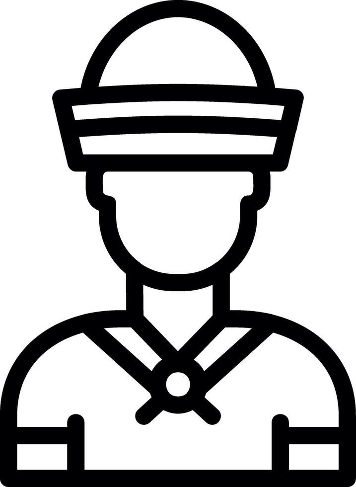 Sailor Line Icon vector