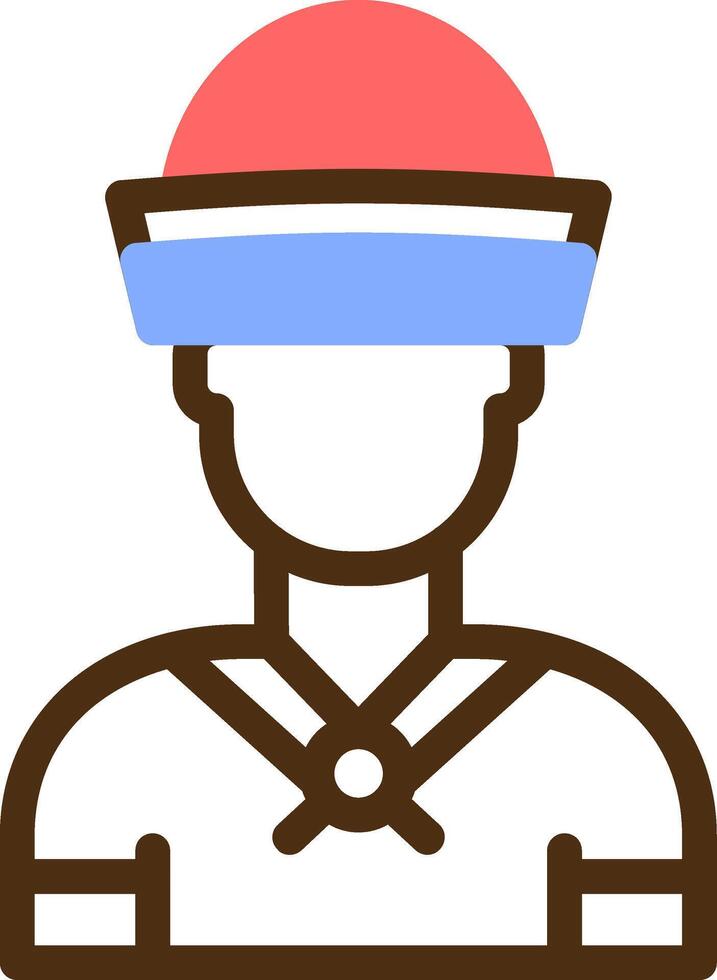 Sailor Color Filled Icon vector
