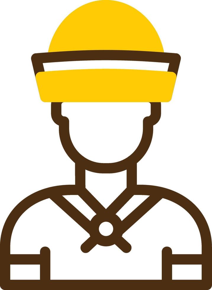 Sailor Yellow Lieanr Circle Icon vector