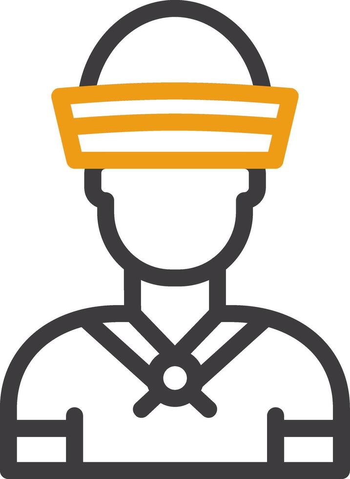Sailor Line Circle Icon vector