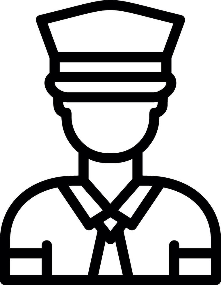 Captain Line Icon vector