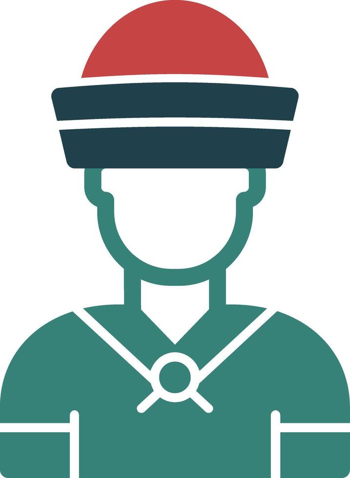 Sailor Glyph Two Color Icon vector