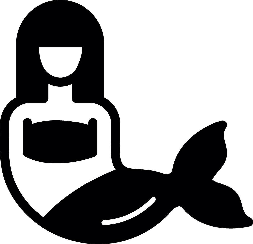 Mermaid Glyph Icon vector