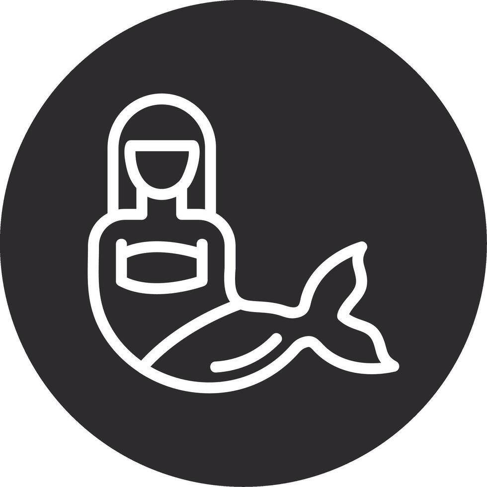 Mermaid Inverted Icon vector