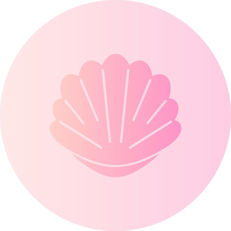 Seashell Gradient Circle Icon vector