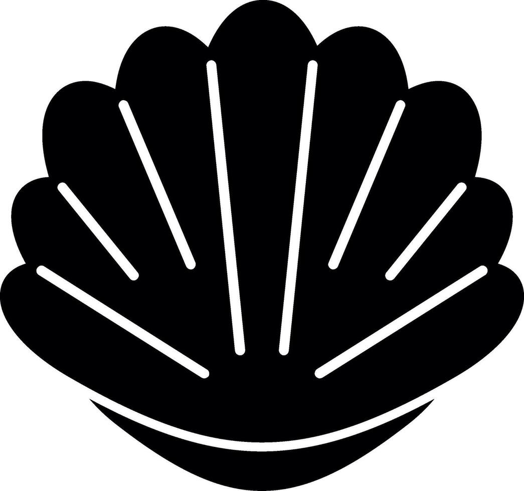 Seashell Glyph Icon vector