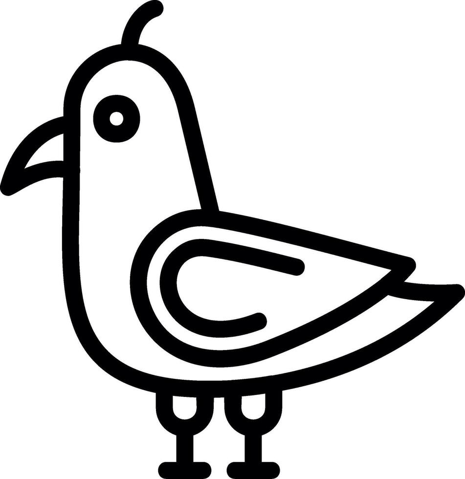 Seagull Line Icon vector