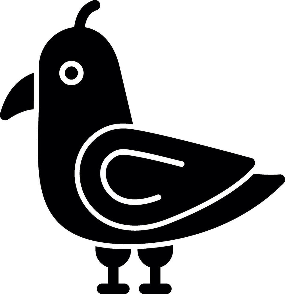 Seagull Glyph Icon vector