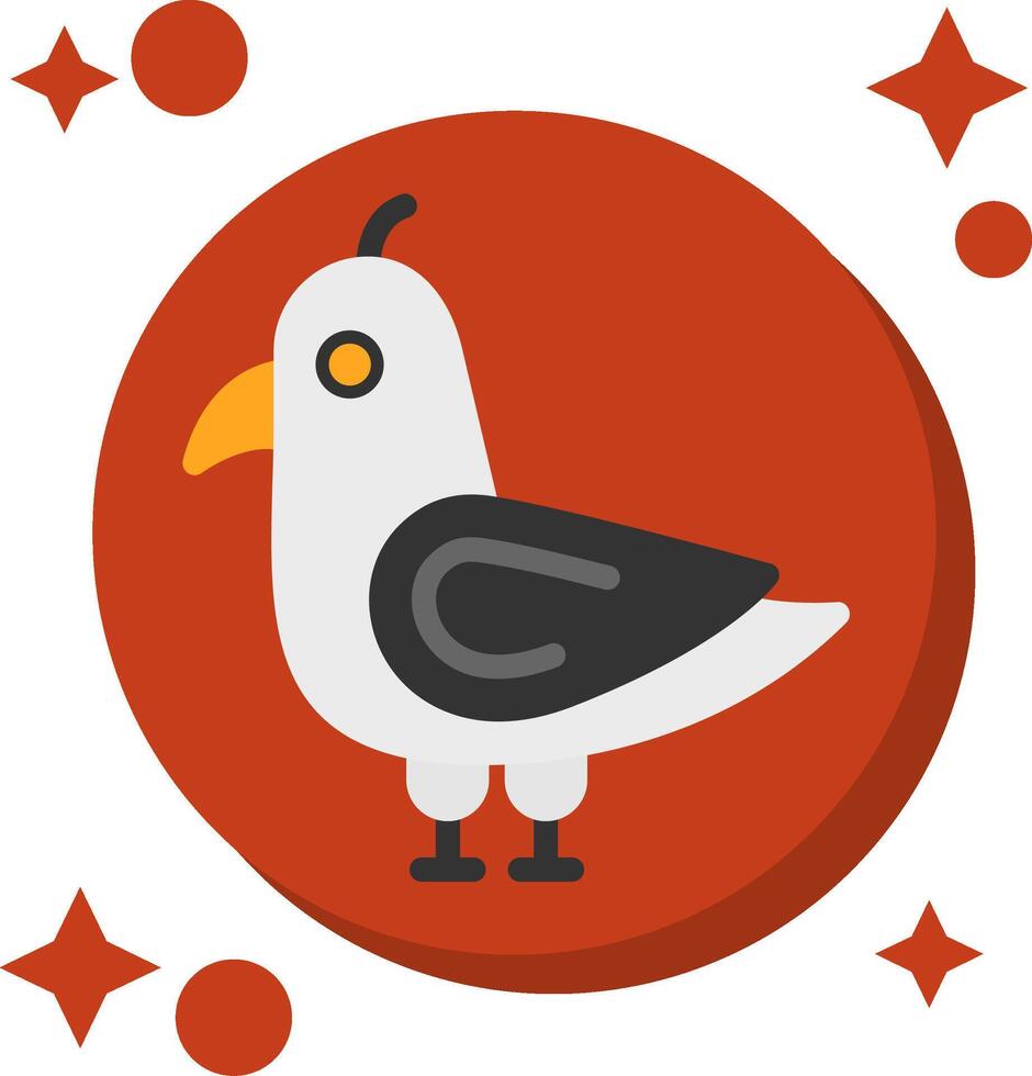 Seagull Tailed Color Icon vector