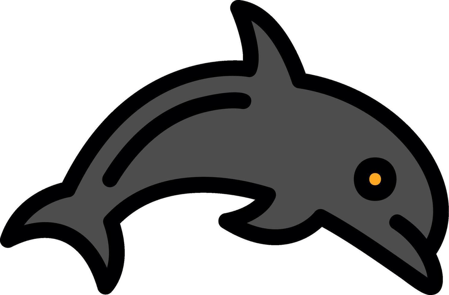 Dolphin Line Filled Icon vector