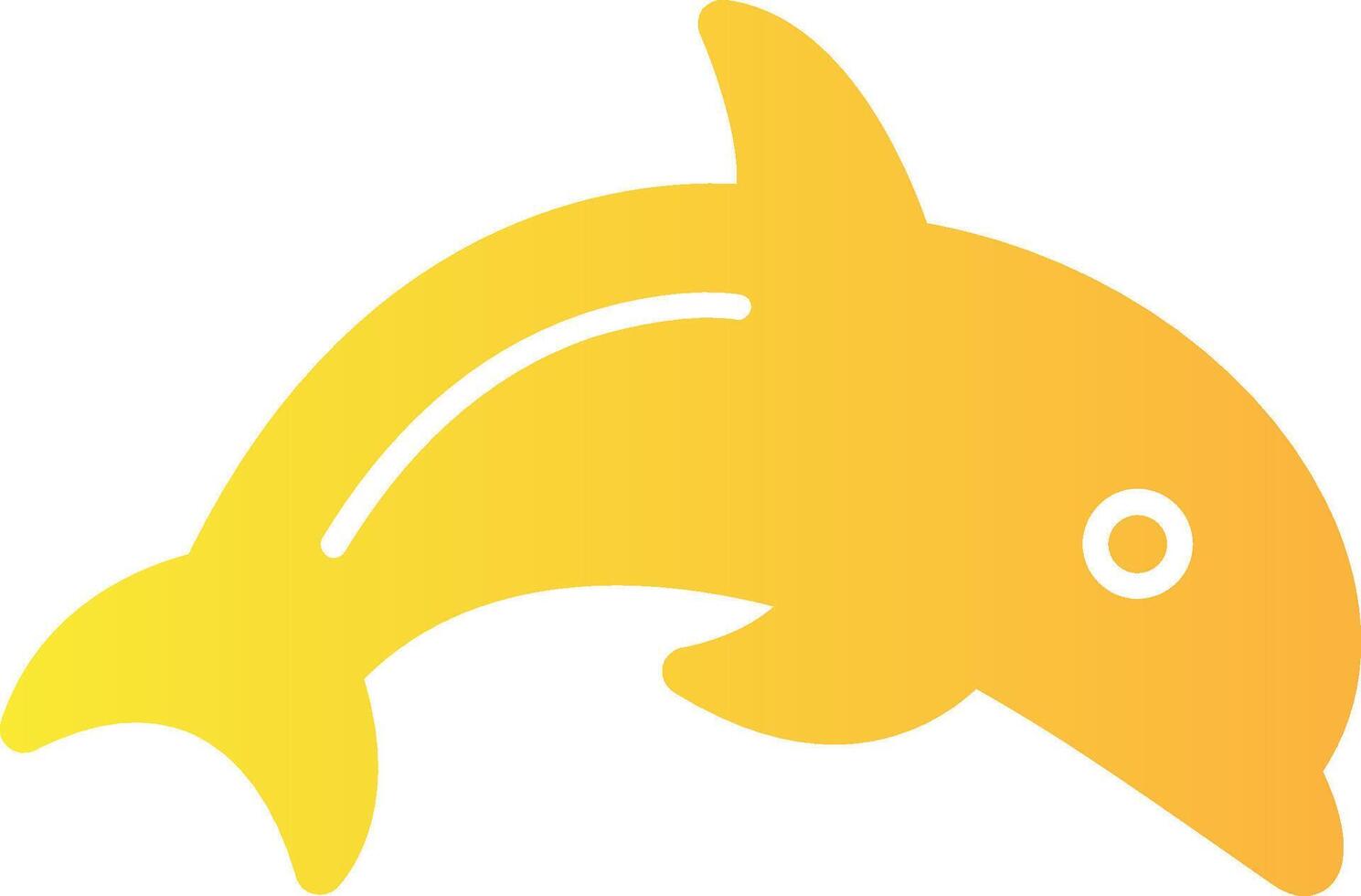 Dolphin Solid Multi Gradient Icon vector