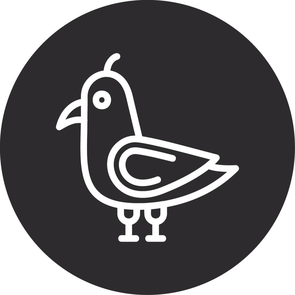 Seagull Inverted Icon vector