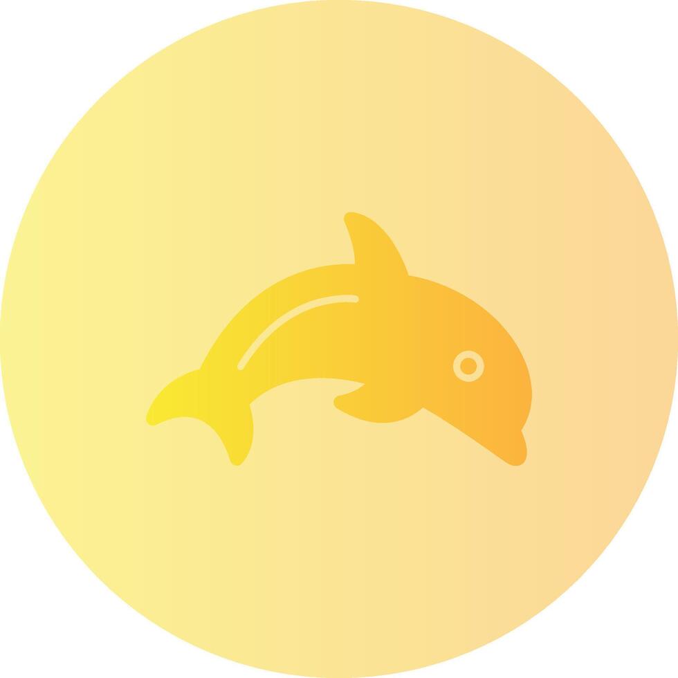 delfín degradado circulo icono vector