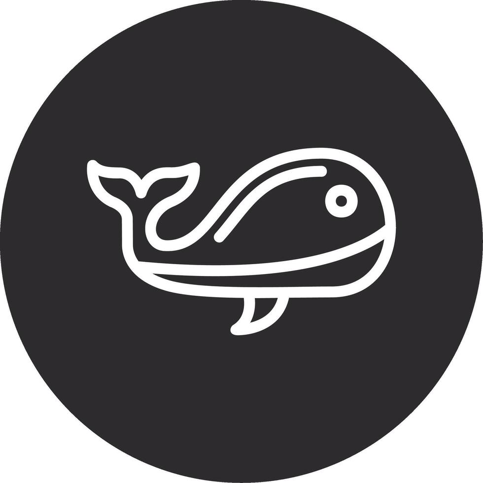 Whale Inverted Icon vector