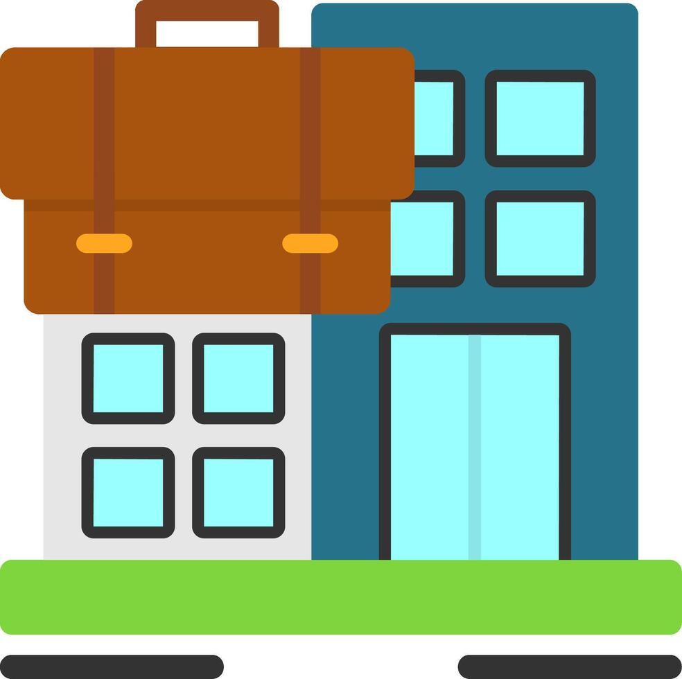 Business building Flat Icon vector