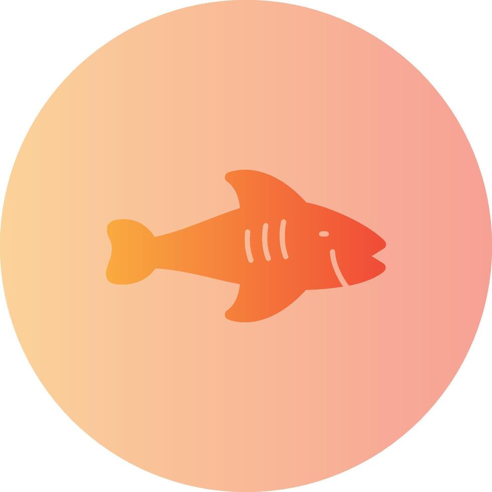 pescado degradado circulo icono vector