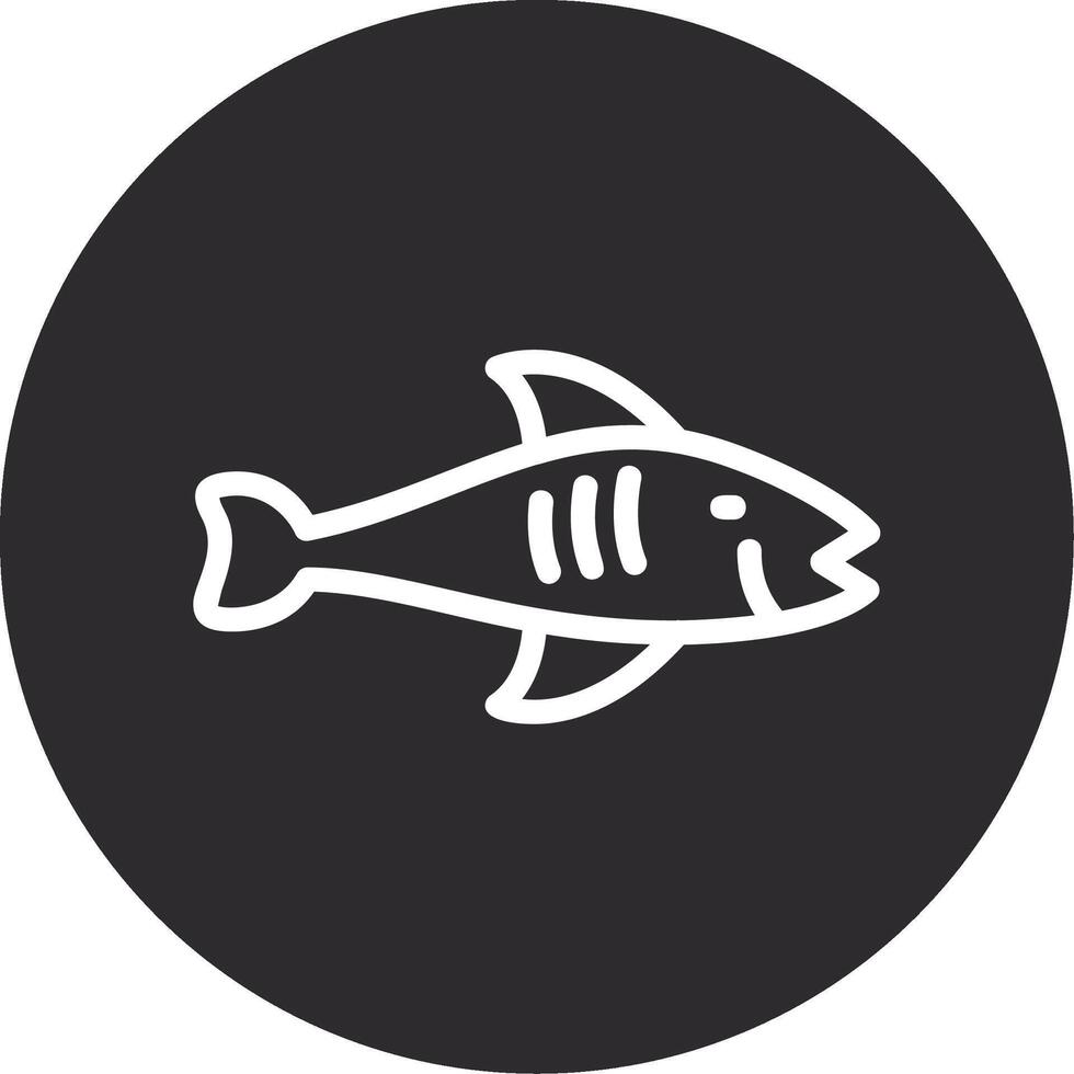 pescado invertido icono vector
