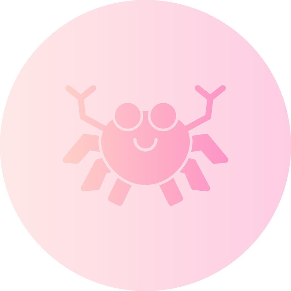 Crab Gradient Circle Icon vector