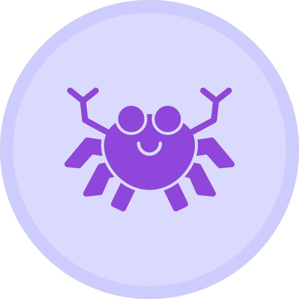 Crab Multicolor Circle Icon vector
