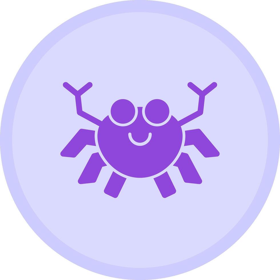 Crab Multicolor Circle Icon vector